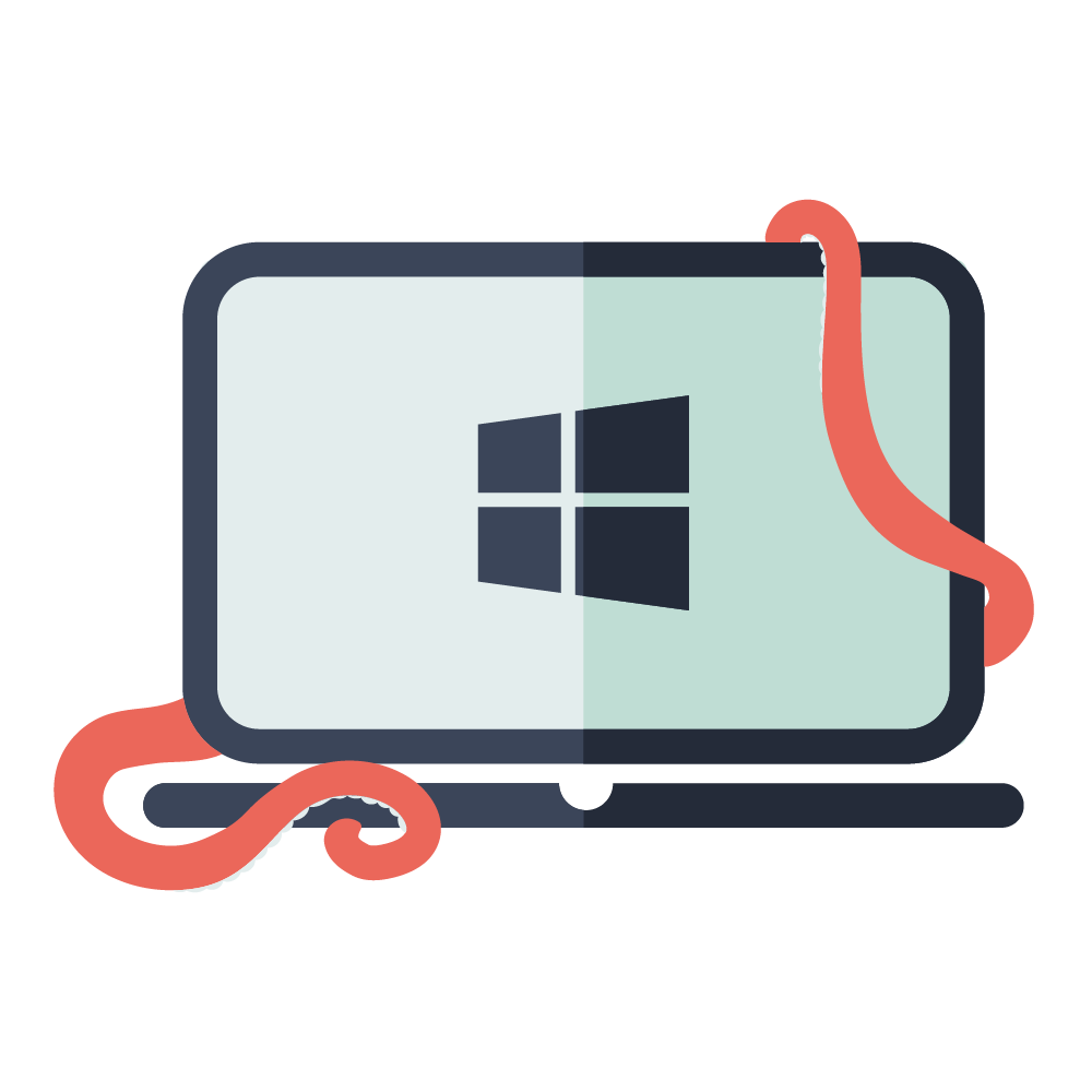 Windows laptop illustration